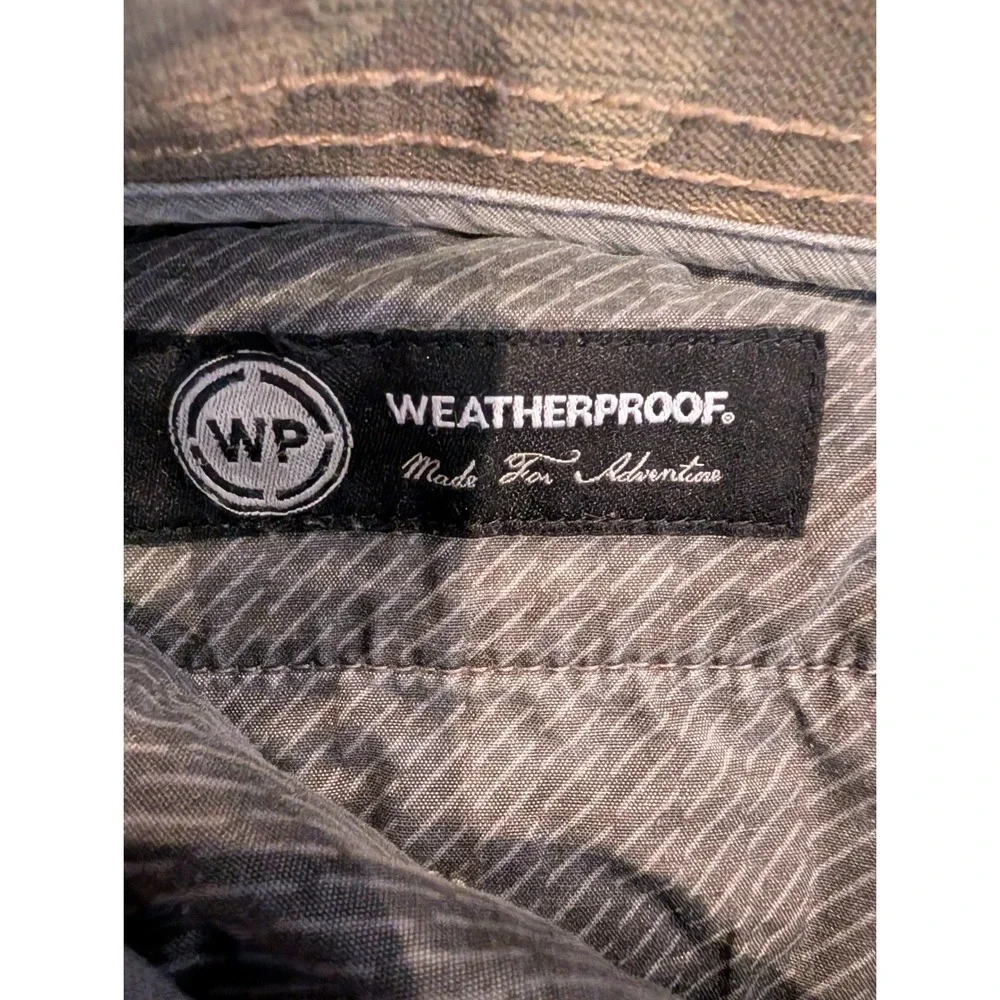 Weatherproof Mens Charcoal Gray Stretch Ripstop Utility Cargo Shorts Size 32